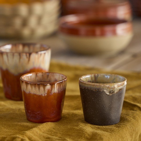 Tamsiai rudos spalvos iš molio puodelis espreso 70 ml Poterie – Casafina-image-1