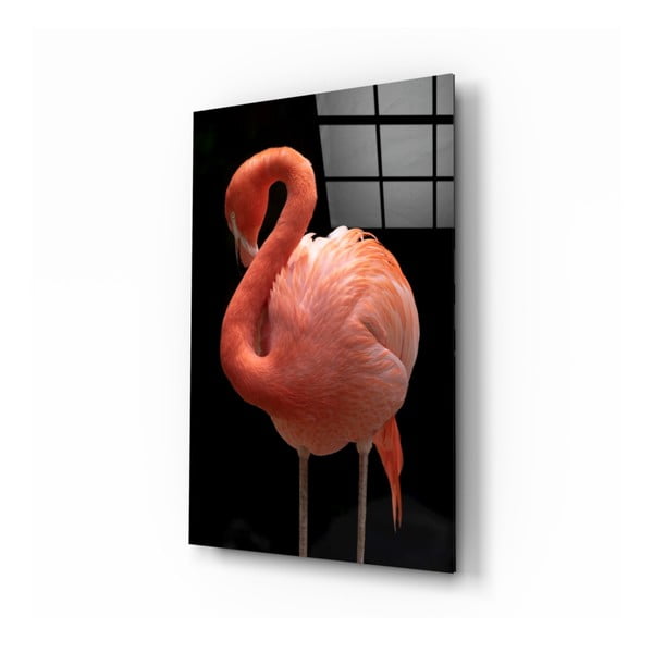 Paveikslas ant stiklo Insigne Flamingo