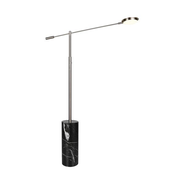 Juodos spalvos/sidabrinės spalvos pastatomas šviestuvas LED (aukštis 145 cm) Fiore – Trio Select