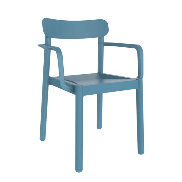 4 mėlynų sodo kėdžių su porankiais rinkinys "Resol Elba
