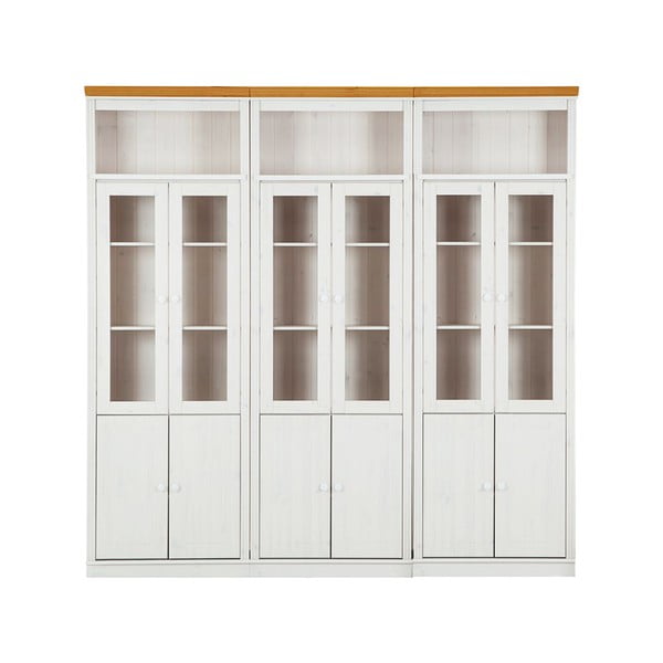 Iš pušies masyvo vitrina baltos spalvos 518x223 cm Anita – Støraa
