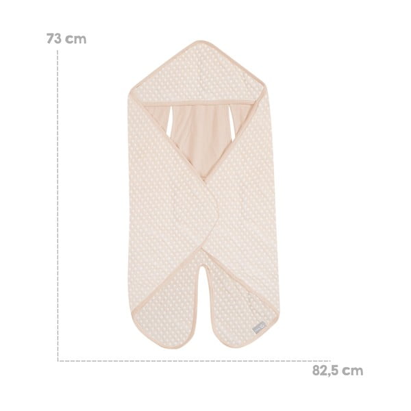Smėlio spalvos iš medvilnės vaikiška antklodė automobilinei kėdutei 73x82,5 cm Frosty Almond – Roba-image-1
