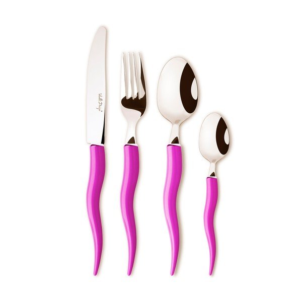 Stalo įrankių rinkinys Tullio purpurinės spalvos, 24 vnt.