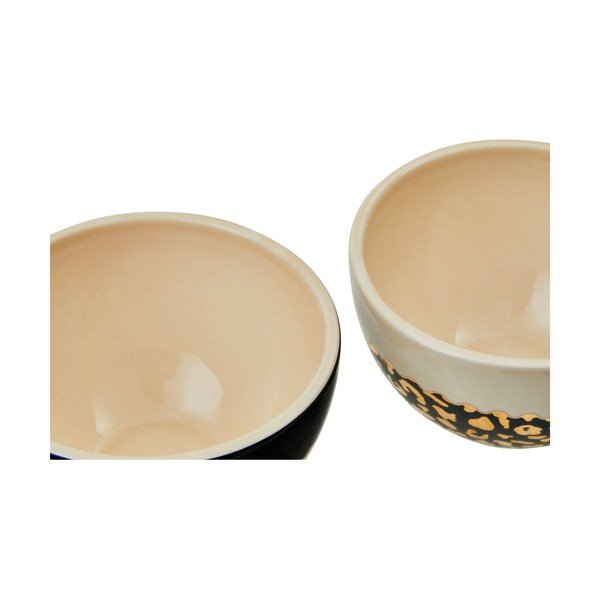 Maži dubenys kreminės spalvos/auksinės spalvos iš akmens masės 2 vnt. 180 ml London – Premier Housewares-image-1