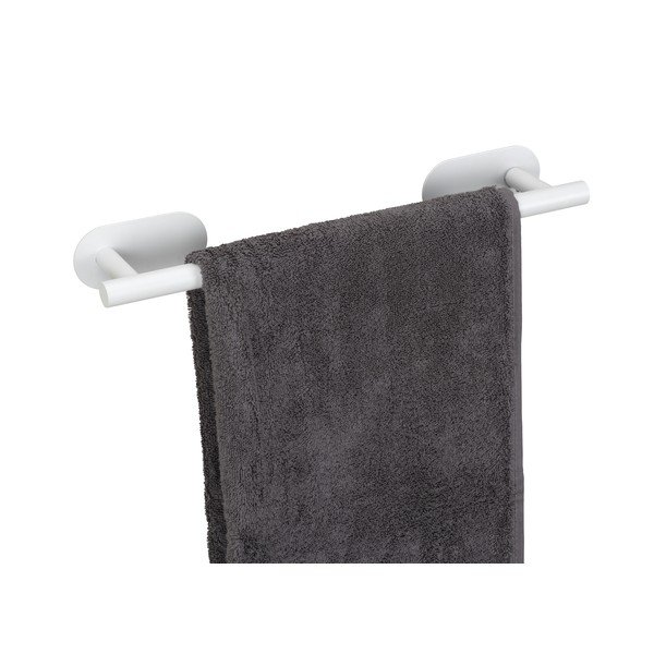 Klijuojamas iš nerūdijančio plieno rankšluosčio laikiklis baltos spalvos Orea Uno – Wenko-image-4