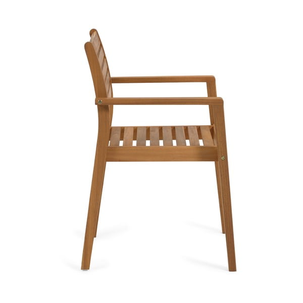 Natūralios spalvos medžio masyvo sodo kėdė Hanzel – Kave Home-image-2