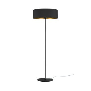 Juodas grindų šviestuvas su aukso spalvos detalėmis Bulb Attack Tres XL, ⌀ 45 cm