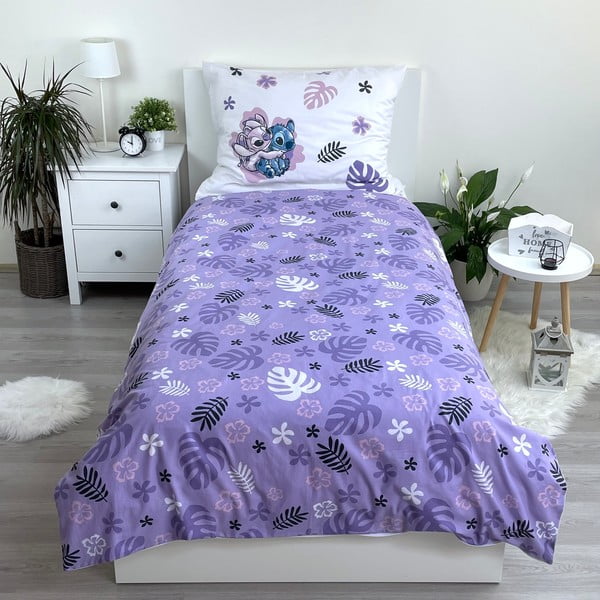 Viengulė vaikiška patalynė iš medvilnės 140x200 cm Lilo and Stitch – Jerry Fabrics-image-2