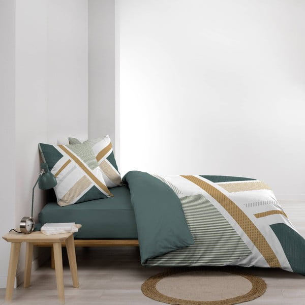 Baltos spalvos iš medvilnės dvigulė/itin ilga patalynė 240x220 cm Zephyr – douceur d'intérieur-image-1