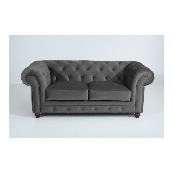 Antracito pilkos spalvos sofa "Max Winzer Orleans Velvet", 196 cm