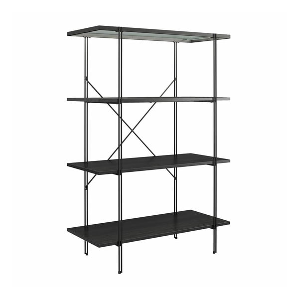 Juoda ąžuolinė knygų spinta 79x117 cm Wainwright - Queer Eye-image-4