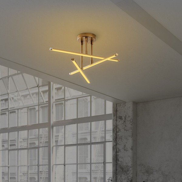 Auksinės spalvos lubinis šviestuvas LED 26x51 cm Umut – Opviq lights-image-3