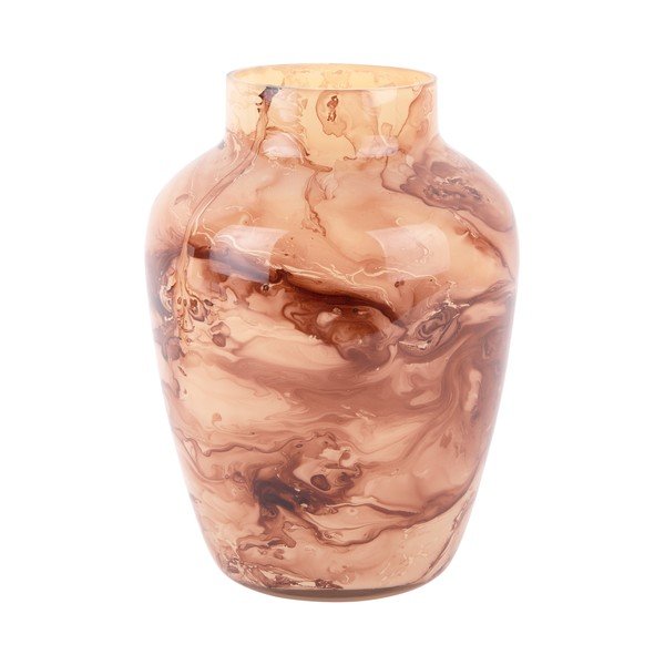 Vaza rudos spalvos iš stiklo Blended  – PT LIVING-image-3