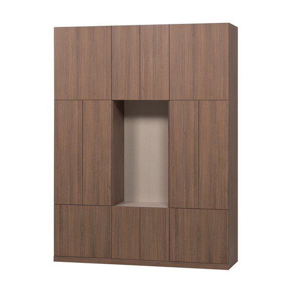 Tamsios natūralios spalvos modulinė spinta 162x215 cm Build – WOOOD-image-2