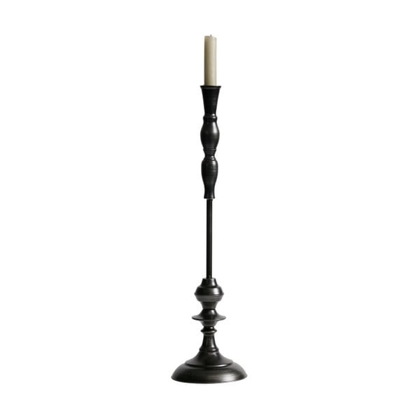 Juodos spalvos metalinis žvakių stovas "BePureHome Ripple", aukštis 51 cm