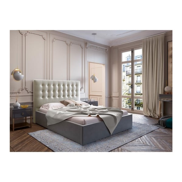 Smėlio spalvos galvūgalis su aksominiu apmušalu Windsor & Co Sofas Athena, 200 x 120 cm-image-3