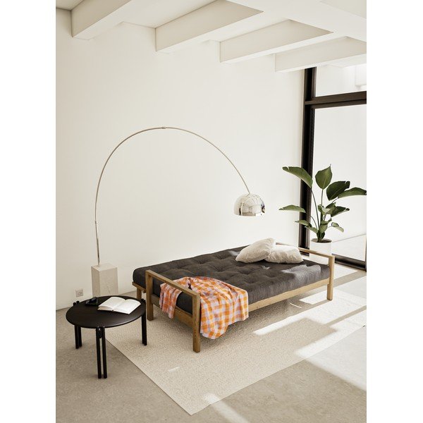 Apvalios formos kavos staliukas iš pušies masyvo juodos spalvos ø 60 cm Sticks – Karup Design-image-4