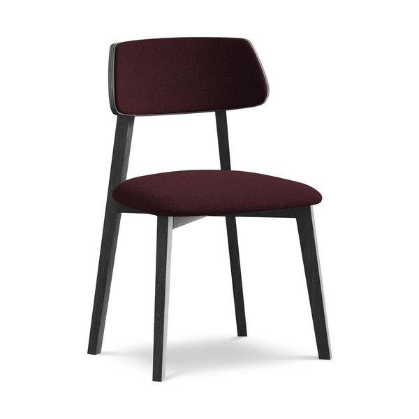 Bordo spalvos iš medienos masyvo valgomojo kėdė Niu – Makamii