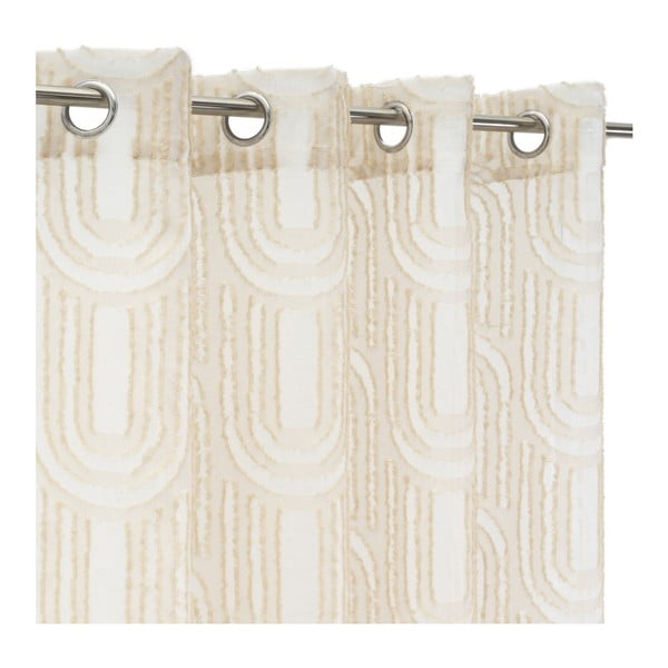 Smėlio spalvos permatoma užuolaida 140x260 cm Relief Arch – Casa Selección-image-2