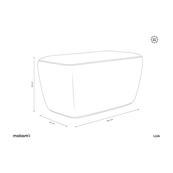 Rudos spalvos pufas Lua – Makamii-image-3