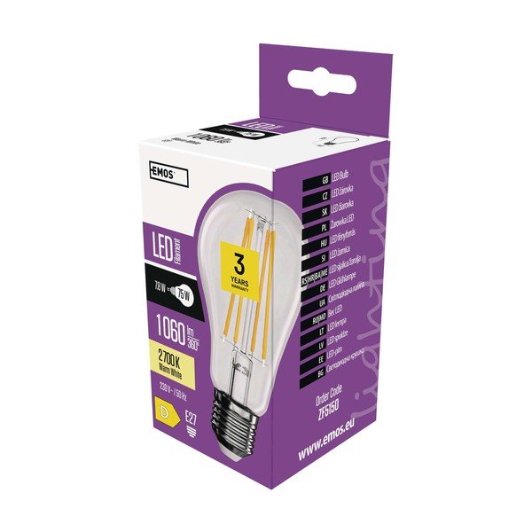 LED lemputė šilta balta 8 W E27, – EMOS-image-3