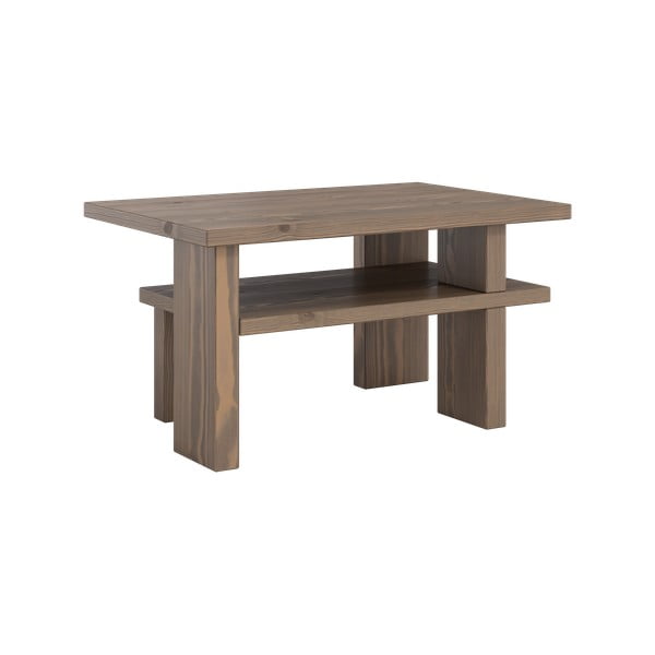 Rudos spalvos iš pušies masyvo kavos staliukas 45x68 cm Japan – Karup Design