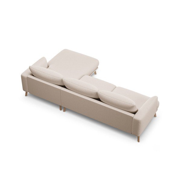 Smėlio spalvos kampinė sofa (su dešiniuoju kampu/su gultu) Naomi – Micadoni -image-2