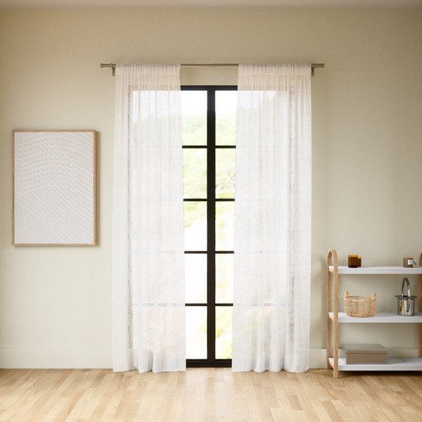 Baltos užuolaidos, 2 vnt., 132x213 cm Sheera - Umbra-image-3