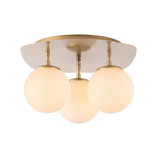 Lubinis šviestuvas auksinės spalvos 37x44 cm su stiklo gaubtu Well – Opviq lights