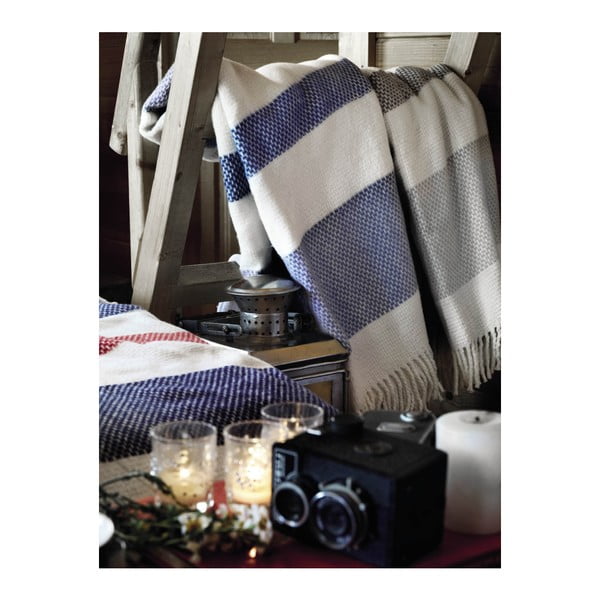 Baltas ir pilkas medvilninis pledas Euromant Granite, 140 x 160 cm-image-4