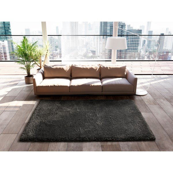 Pilkas kilimas 110x60 cm Shaggy Reciclada - Universal-image-1