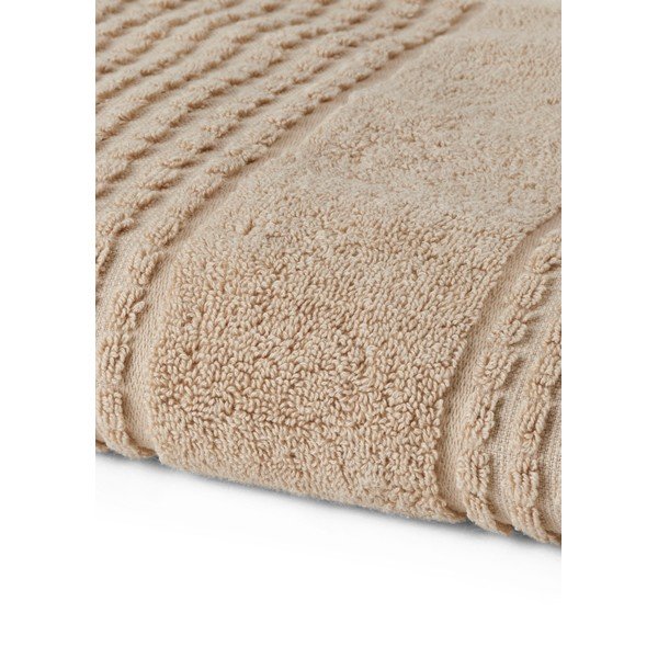 Rankšluostis smėlio spalvos iš organiškos medvilnės 50x100 cm Check – JUNA-image-4