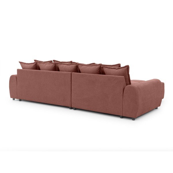Terakotos spalvos kampinė sofa (su kairiuoju kampu/su gultu) Albane  – Ropez-image-4