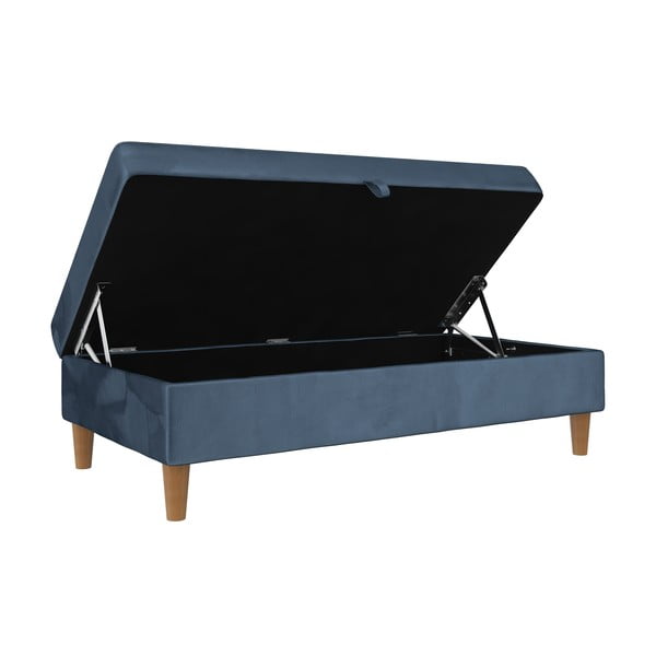 Iš velveto taburetė mėlynos spalvos Lilly – Støraa-image-4