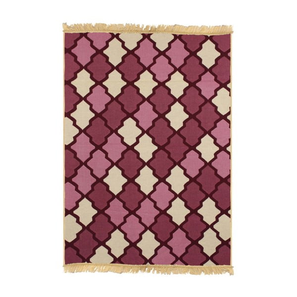Violetinės ir smėlio spalvos kilimas Ya Rugs Claret, 120 x 180 cm