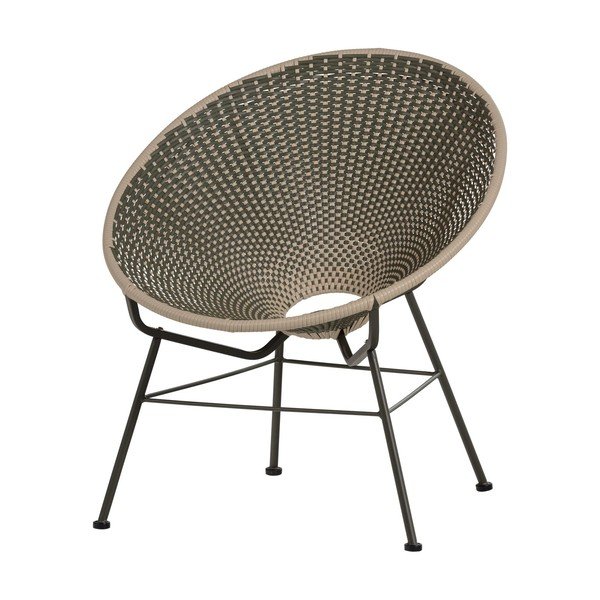 Žalios spalvos sodo krėslas dirbtinis rotangas Kazoun – WOOOD