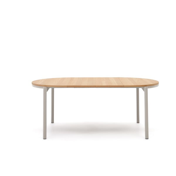 Apvalios formos prailginamas valgomojo stalas iš ąžuolo ø 120 cm Montuiri – Kave Home-image-2