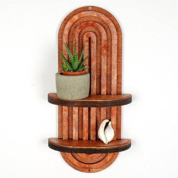 Kelių aukštų sieninė lentyna šviesiai raudonos spalvos 20 cm Raf – Kalune Design-image-1