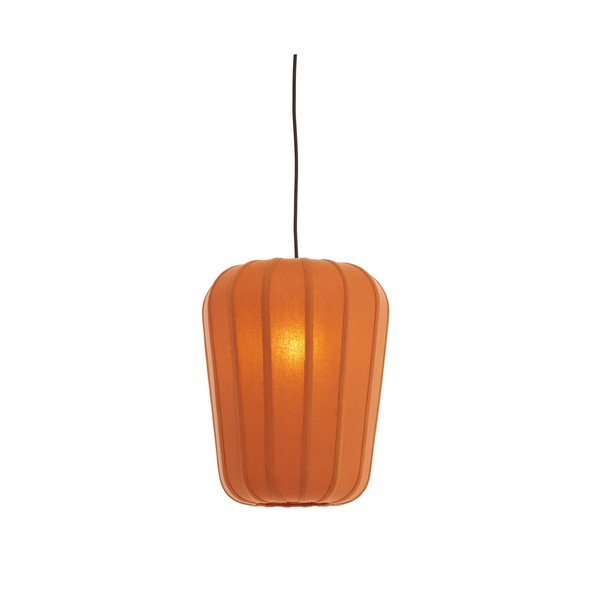 Terakotos spalvos kabantis šviestuvas ø 10 cm su tekstiliniu gaubtu Bibury – Light & Living-image-1
