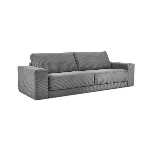 Pilka aksominė sofa-lova Milo Casa Donatella-image-2