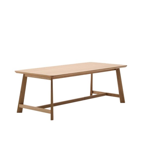 Valgomojo stalas su ąžuolo dekoro stalviršiu 100x220 cm Idun – Kave Home