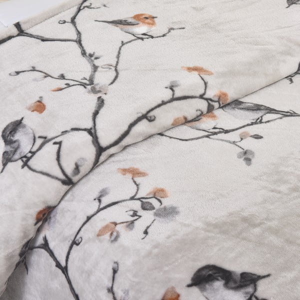 Pilkos spalvos iš mikropliušo viengulė patalynė 140x200 cm Ronja – My House-image-1