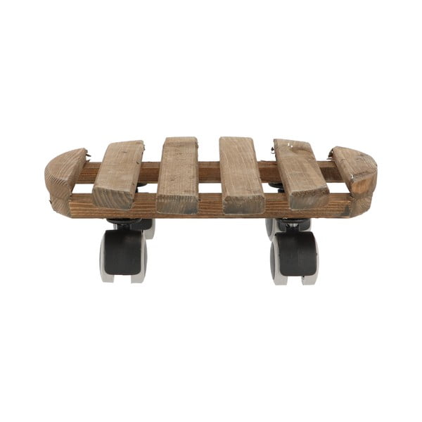 Iš medžio mobilus stovas gėlių vazonui ø 29 cm (aukštis 8 cm) Indoor – Esschert Design-image-2