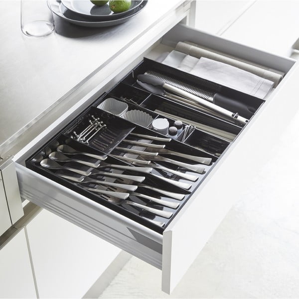 Juoda plastikinė spintelė stalčiui 47,5 x 35 cm - YAMAZAKI-image-1