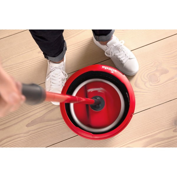 Kibiro ir šepečio rinkinys grindims valyti Vileda Spin & Clean-image-1