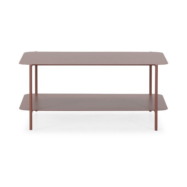 Terakotos spalvos iš metalo kavos staliukas 58x90 cm Beatrix – MOME-image-3