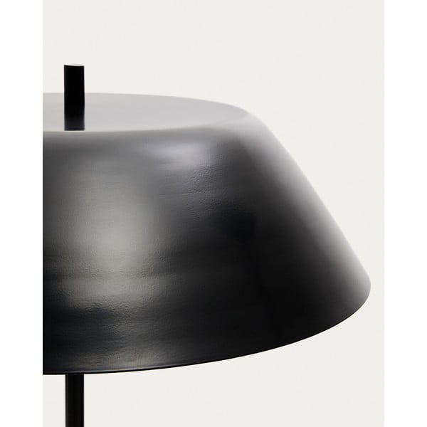 Juodos spalvos pastatomas šviestuvas (aukštis 153 cm) su metaliniu gaubtu Sayra – Kave Home-image-4