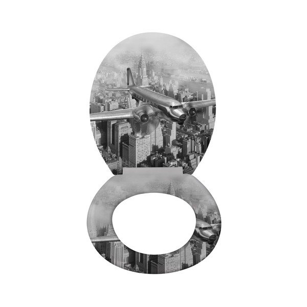 Lengvai užsidaranti tualeto sėdynė Wenko Old Time Plane, 45 x 37,5 cm-image-1