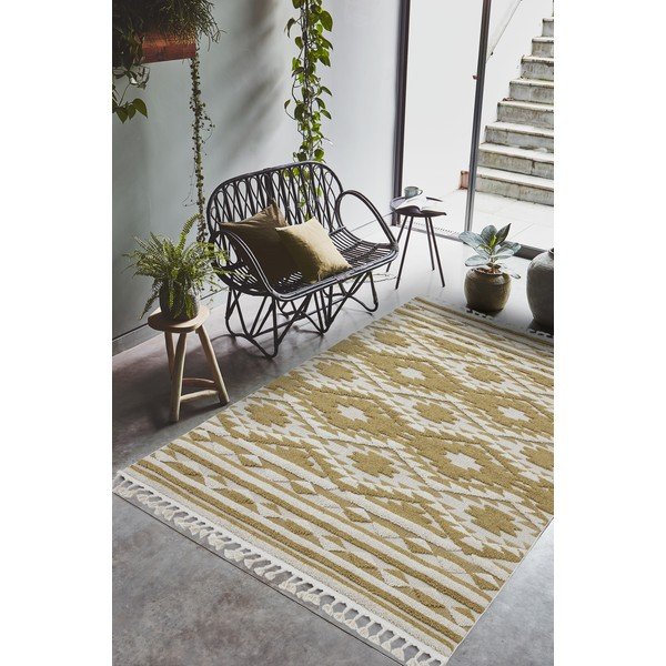 Geltonas kilimas Asiatic Carpets Taza, 120 x 170 cm-image-1