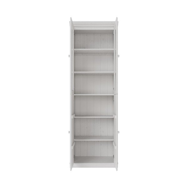Baltos spalvos iš pušies masyvo vitrina 74x223x37 cm Anita – Støraa-image-3
